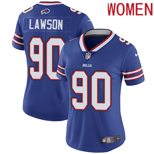 2019 Women Buffalo Bills #90 Lawson blue Nike Vapor Untouchable Limited NFL Jersey->women nfl jersey->Women Jersey